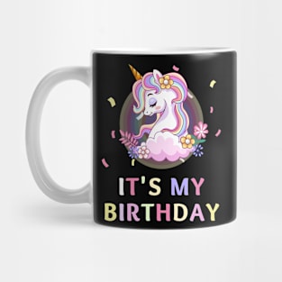 Magical Unicorn Birthday T-Shirt - Sparkle with party paper Celebration Mug